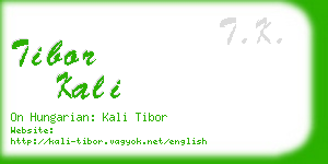 tibor kali business card